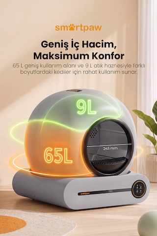 Smartpaw Nova Cat Pro Akıllı Otomatik Kedi Tuvaleti Distribütör Garantili