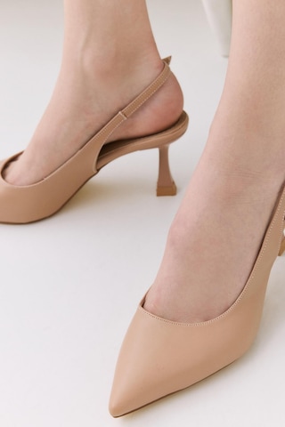 Kadın Pudra Ayarlanabilir Tokalı Stiletto Pudra