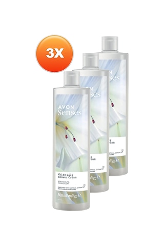 Avon Senses White Lily Beyaz Zambak Kokulu Duş Jeli 3 x 500 ML