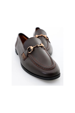 Kahverengi Deri Loafer 34306-Kahverengi