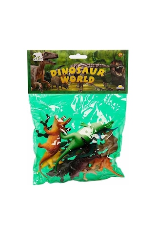 0710 Dinozorların Dünyası Poşetli Hayvan Oyun Seti Orta Boy