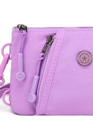 Smart Bags Mikro Poly Kumaş Uzun Askılı Kadın Cüzdanı 3343 Lila