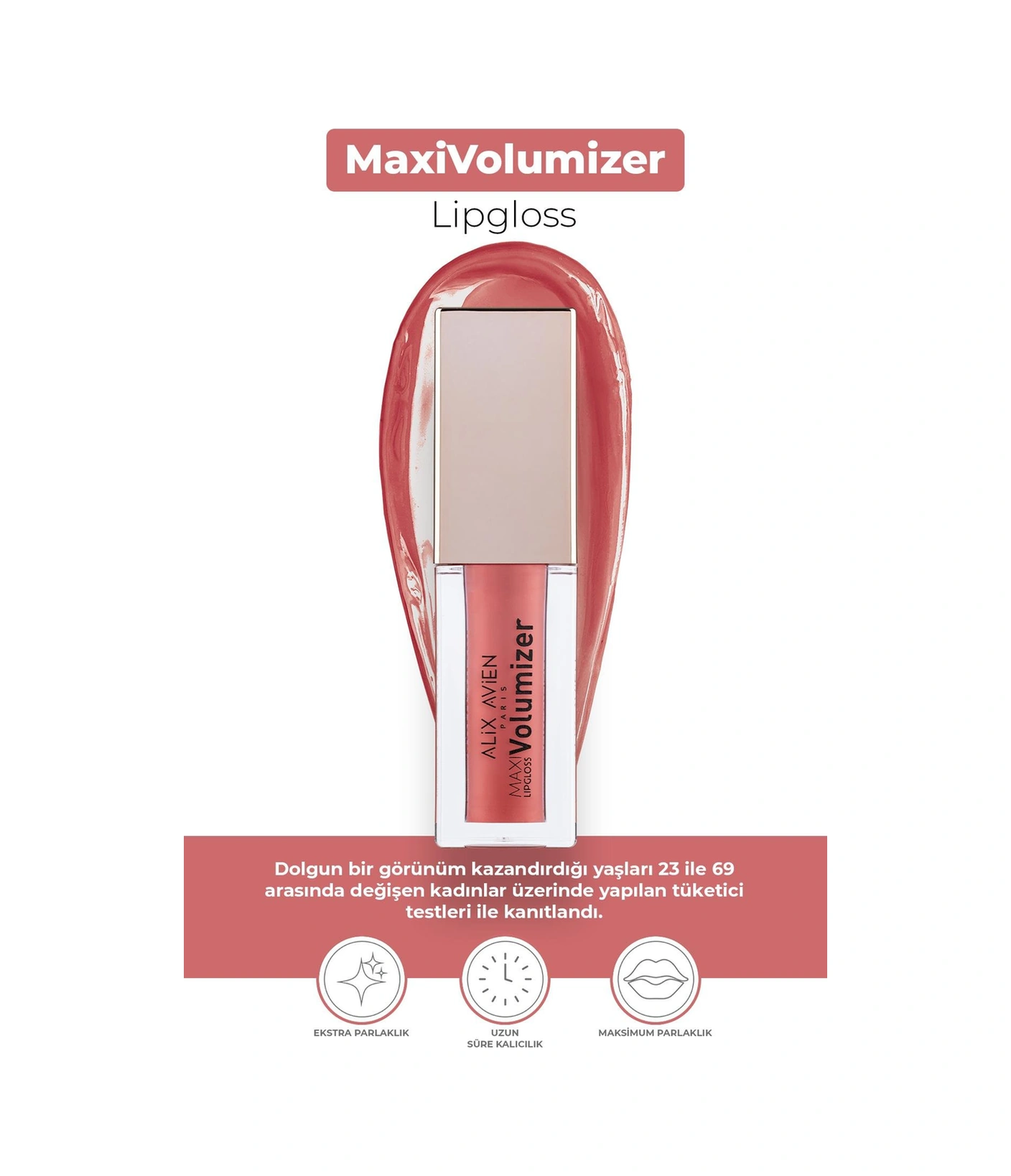 Alix Avien Maxivolumizer Lipgloss 212 Glazed Peach Kalıcı Ve Nemlendirici Ruj Dolgunlaştırıcı Etki
