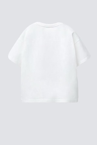 Monila Unisex Çocuk Pamuklu Demokratik Kongo Baskılı T-shirt Ekru