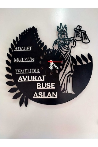 Adalet,avukat,hukuk Bürosu,adliye İçin Duvar Saati Kişiye Özel İsim Ve Bilgi Yazılı Gönderilecektir. Siyah 18716374