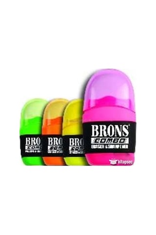 Brons Silgili Kalemtraş Combo 2 Tüm Renkler Br-279 Pembe