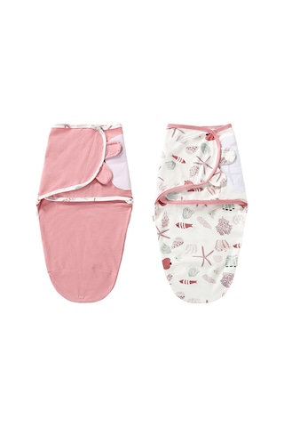 Neevoyu 3-6 Ay Bebekler İçin Pamuklu Sarılma Battaniyesi Seti Pembe Deniz Yıldızı + Kayısı Pembe , 2 Adet M Bedeni Pembe