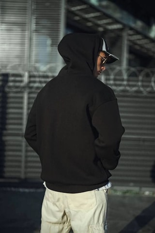 Mbb E-ticaret Erkek 3 İplik Pamuklu Kapüşonlu Basic Sweatshirt Hoodie - Siyah