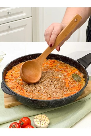 Topichome Ahşap Kepçe, Çevre Dostu Yarı Kepçe 176210664 Kahverengi