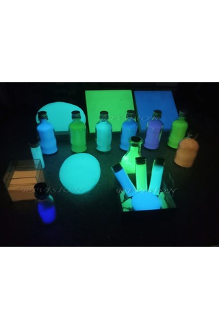 250 Gr Fosfor Tozu Karanlıkta Parlayan Fosfor Luminous Turkuaz