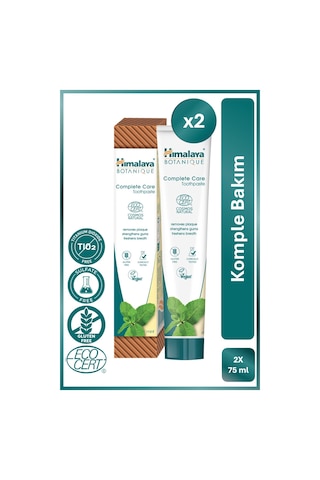 Botanique Plak Karşıtı Komple Bakım Organik Diş Macunu 75ml 2'li Paket Ecocert Cosmos Sertifikalı