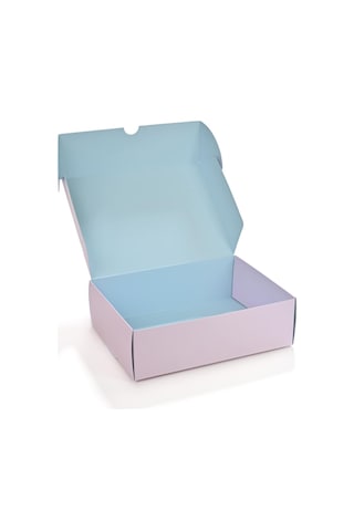 Kurabiye Kutusu Pembe-mavi 23 X 17 Cm 100 Adet