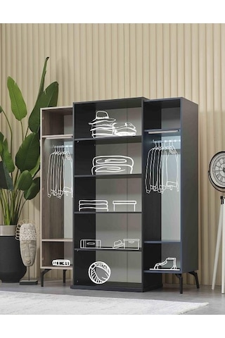 Dolap Urlu Denim 90415 Model Gardrop Yüksek Ayak 4kapı Kalite Malzeme El Yapım