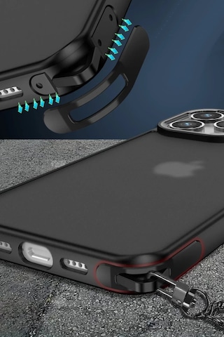 Apple İphone 14 Pro Uyumlu Kılıf Elegant Kapak - Titan Gri