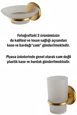 Kiraz 5 Li Ayna Seti Gold Renk Altın