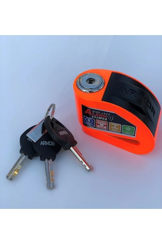 Armor 606Mva 6 Mm Alarmlı Disk Kilidi Turuncu Armor 606Mva 6 Mm Alarmlı Disk Kilidi Turuncu