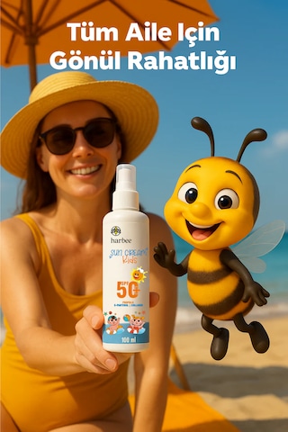 Har-Bee Sun Doğal Propolisli Çocuk Güneş Kremi SPF50+ 100 ML
