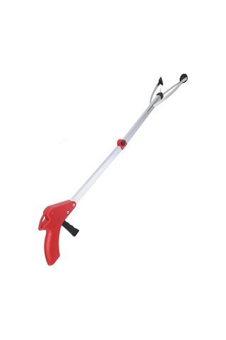 Kosona Alüminyum Çelik Katlanabilir Bahçe Yaprak Toplayıcı - Uzun Uçlu, Dayanıklı, Kırmızı Saplı Çöp Tutucu