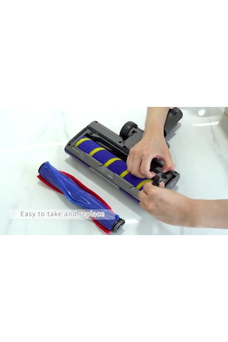 Dyson V12 Uyumlu Led Işıklı Süpürge Başlığı + 2 Adet Değiştirileb