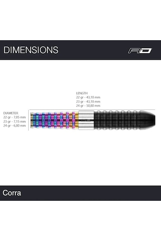 Red Dragon Peter Wright Corra % 90 Tungsten Çelik Uçlu Dart Oku