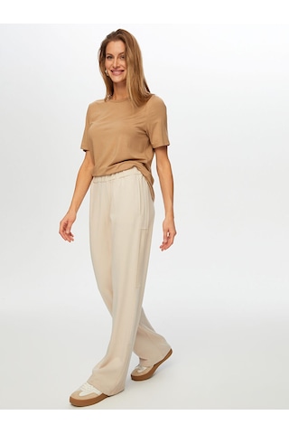 Fleto Cep Detaylı Wide Leg Fit Eşofman Alt W26esa009 Uw26esa00972 Taş