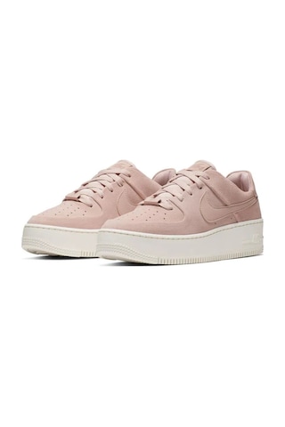 Nike Air Force 1 Sage Low Leather Womens Sneaker Pink Hakiki Deri Kadın Günlük Spor Ayakkabı Pembe Pembe