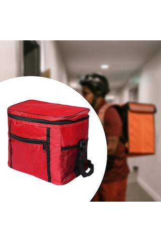 Suntek Yalıtımlı Soğutucu Çanta Catering Ofisi Kırmızı