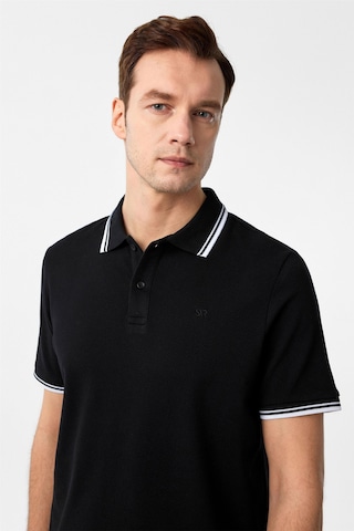 Süvari Siyah Regular Armürlü Polo Yaka Tişört-37366 Siyah