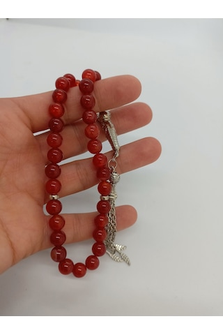 Doğaltaş Tespih / Osmanlı Kırmızı Akik Taşı Tespih -1039