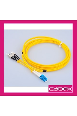Cabex - Sm Lc-Fc Dublex Fiber Optik Patchcord Singlemode 1 Mt