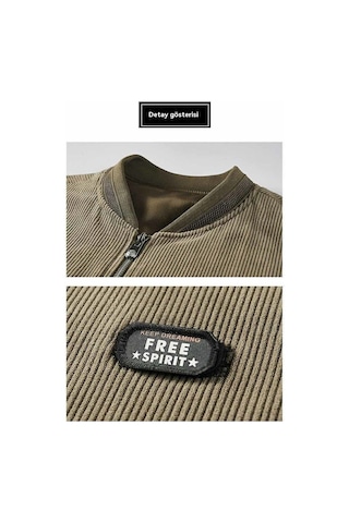 Erkek Kışlık İş Kıyafeti Bol Üst Kalın Ceket Kahverengi