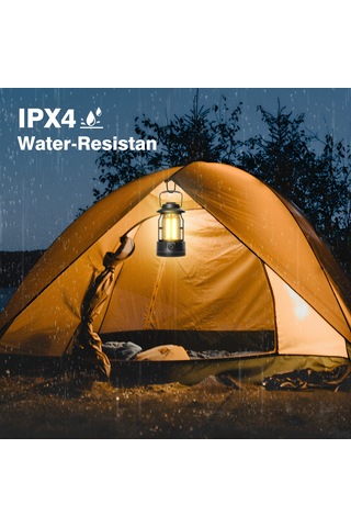 Lemestar L801br Siyah Usb Şarjlı Kamp Feneri - 5w Cob Işık, 250lm, 1200mah Pil, Abs+metal, 101x101x175mm, Çadır/doğa Kullanıma Uygun Çok Renkli