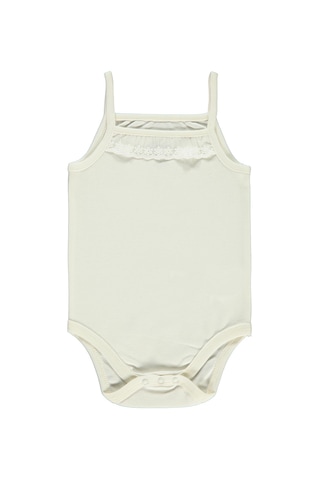 Civil Baby Kız Bebek Çıtçıtlı Badi 3-9 Ay Ekru 14587140513Y-1 Ekru