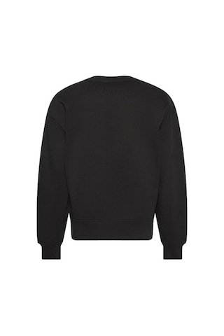 Kadın Rahat Kalıp Bisiklet Yaka Sweatshirt - Siyah Black
