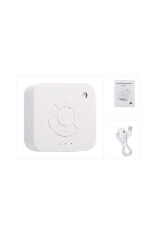 Shineyee Bebekler Ve Yetişkinler İçin 9 Rahatlatıcı Uyku Sesi İle Taşınabilir Şarjlı Uyku Makinesi Beyaz