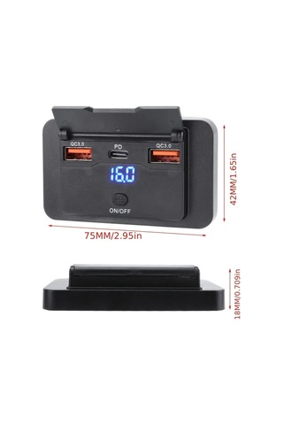 Stil A Duvara Montaj İçin Tasarlanmış, Usb C Ve Çift Qc 3.0 Araç Usb Bağlantı Noktaları İle Donatılmış, Düğme Anahtarı, Çok Bağlantılı Güç Soketi, Araçlarda, Otobüslerde, Karavanlarda Ve Kamyonlarda Dıy Aksesuarları İçin Uygun, Pil Olmadan