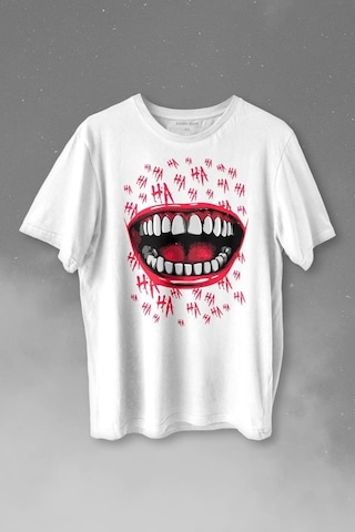 Suicide Squad Ha Ha Ha Kahkaha Gülücük Gülme Baskılı Tişört Unisex T-shirt 001