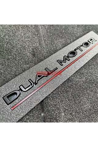 Tesla Model Y S X Dual Motor Siyah Logosu -