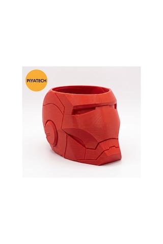 Iron Man Tasarımlı 3d Baskı Kırmızı Patlamış Mısır Kasesi Dekoratif Çerezlik Ve Masaüstü Organizer