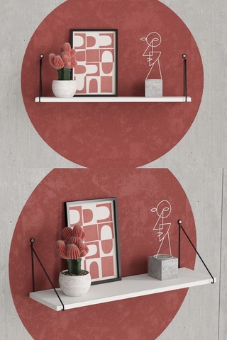 Decormet Armoni Raf Seti 1 Raflı 200 720 Beyaz Beyaz