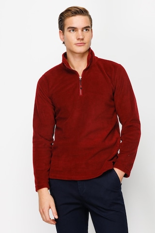 İgs Erkek Bordo Standart Yarım Fermuar Polar Bordo