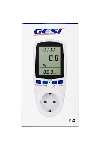 Gesi Pm-1453 Dijital Enerji Tüketim Ölçer Wattmetre 16a