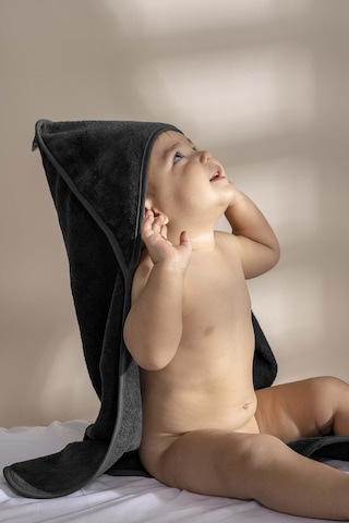 Kadife Yeni Doğan Bebek Kundağı Bebek Banyo Havlu Başlıklı Kundak Siyah