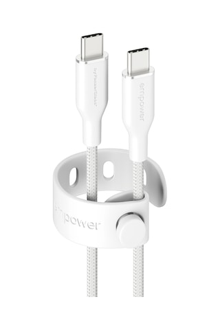 Empower By Panzerglass Racing 60w Usb-c / Usb-c Usb 2.0 1.2m Gümüş Beyaz Kablo