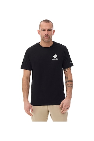 Columbia Cs0481 Csc M Stacked Gem Ss Erkek T-shirt-33126 Siyah