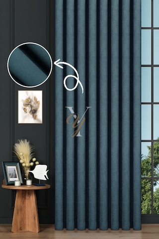 Petek Fon Perde V-1036 Mavi Mavi