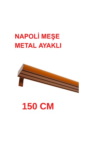 Napoli Metal Başlıklı Üçlü Dekoratif Ray Korniş Modern Rustik-meşe 150 Cm Meşe