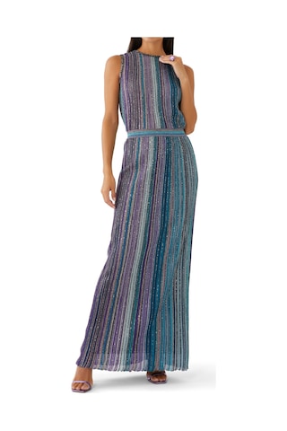 Missoni Payetli Triko Maxi Etek Mavi