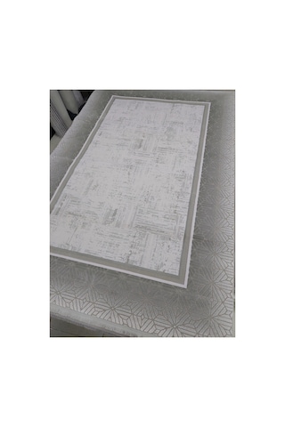 Sardes 160x235 4m2 Akrilik İplik Sık Dokuma Kalın Halı Gri - Krem