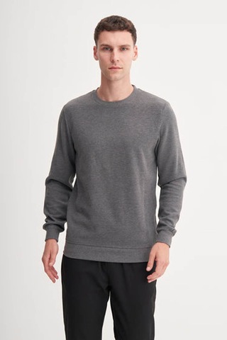 Cazador Slim Fit Selanik Örgü Antrasit Erkek Sweatshirt 56400